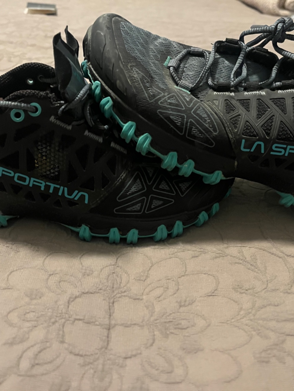 La Sportiva Women's Black & Teal Trail Runners